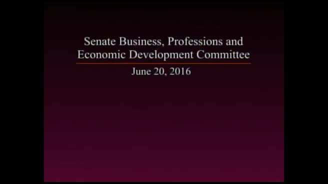 Senate Standing Committee on Business, Professions and Economic Development