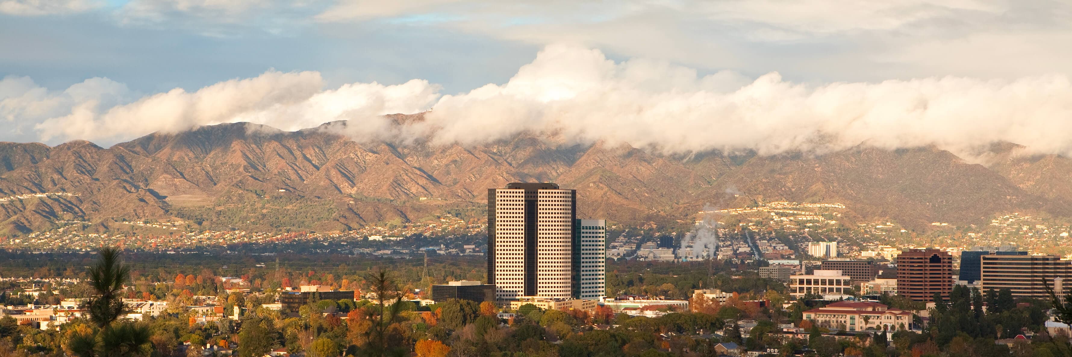 Aerial view of Downtown Burbank/Universal City.